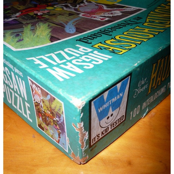 VTG Walt Disney Haunted House At Disneyland Jigsaw Puzzle Complete Mansion RARE - Picture 10 of 16
